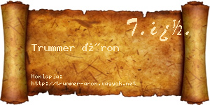 Trummer Áron névjegykártya